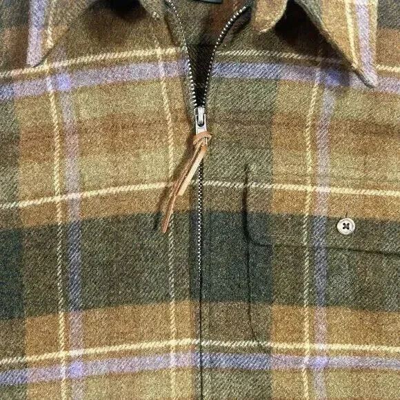 Lauren Ralph Lauren 100% Lambswool Plaid Zip Up Jacket Women’s Petite Me… - Picture 7 of 14